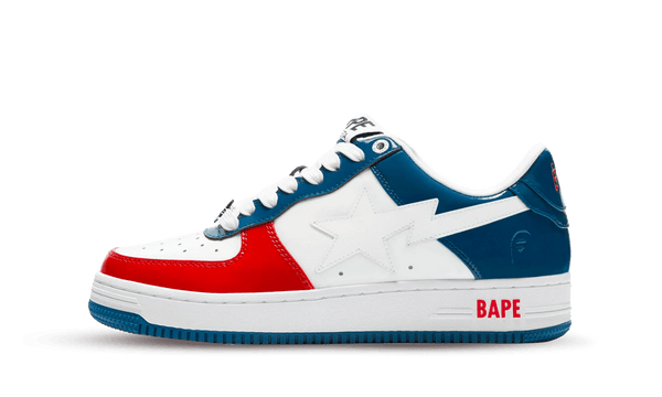 A Bathing Ape Bape Sta France Sneaker in Weiß Blau Rot