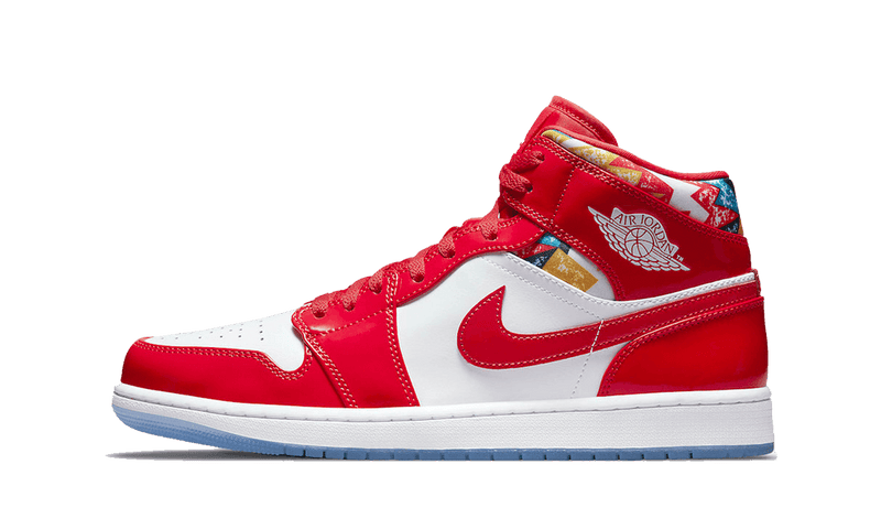 Jordan 1 Mid Barcelona Sweater Red Patent