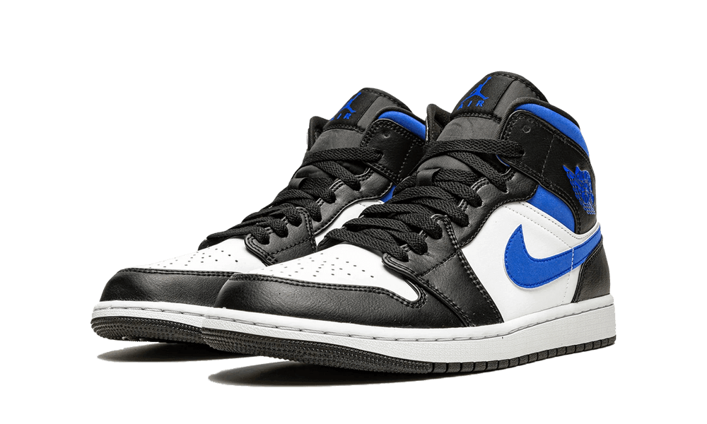 Jordan 1 Mid White Black Racer Blue