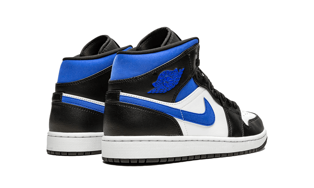 Jordan 1 Mid White Black Racer Blue