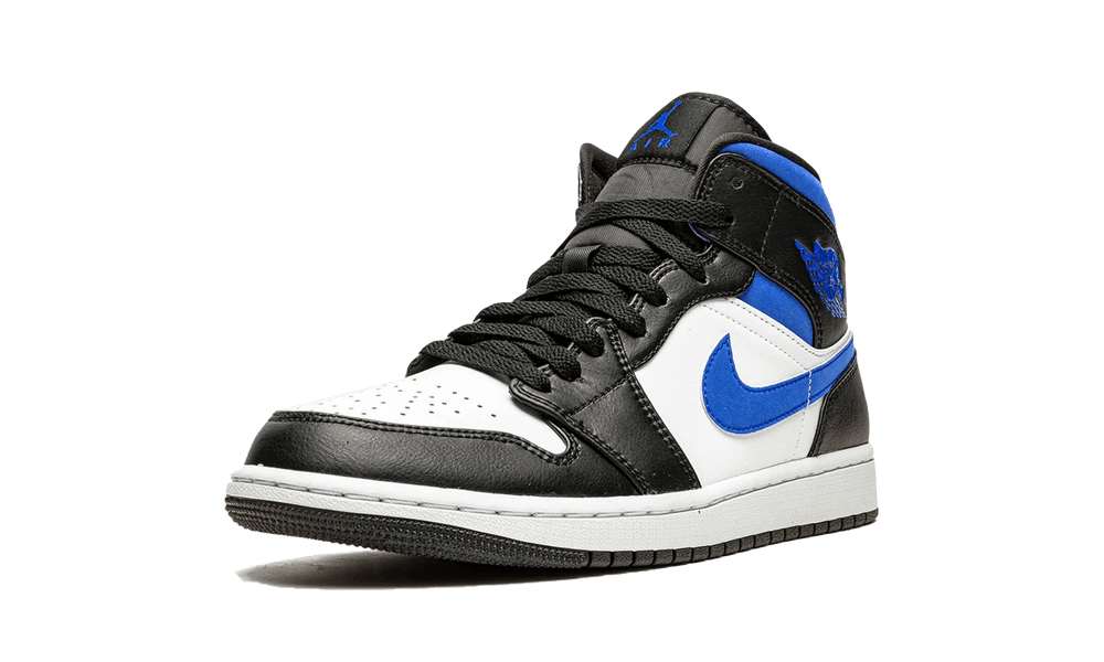 Jordan 1 Mid White Black Racer Blue